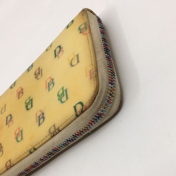 Vintage Dooney & Bourke Y2K rainbow zipper coated canvas  accordion wallet - Picture 7 of 16